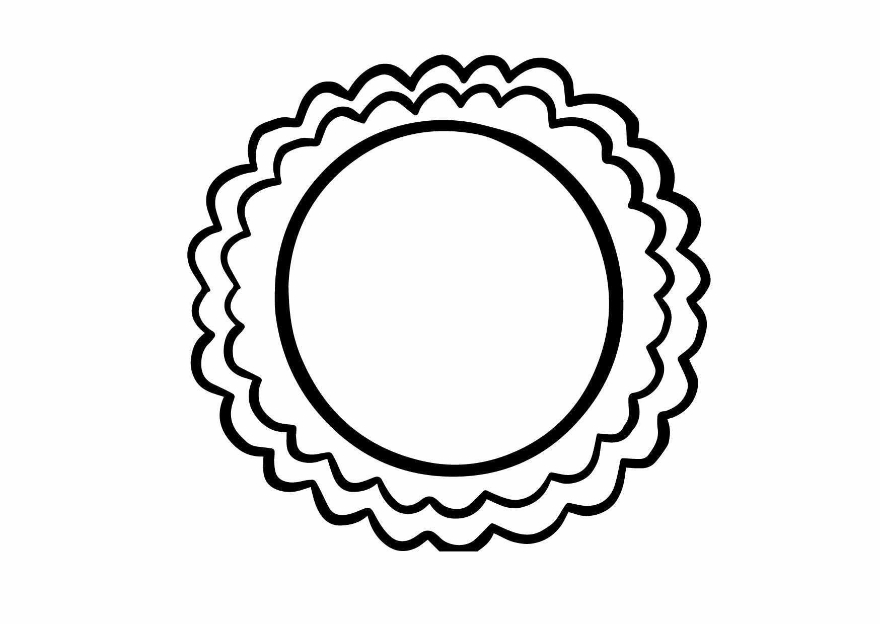 black and white drawing of  of pineapple tart